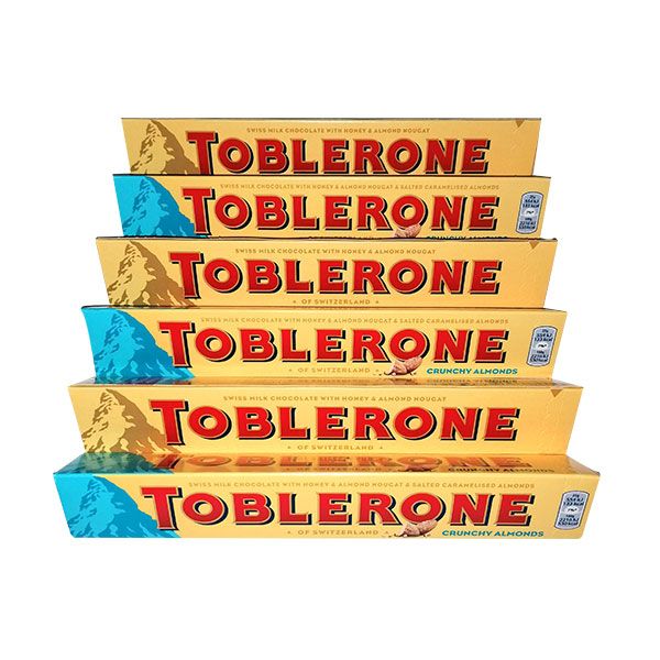Toblerone Bars Milk Choc &amp; Almond Variety Pack - 6 x 100g