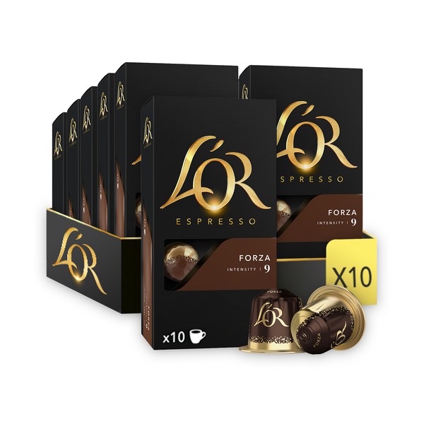 L'OR Forza Intensity 9 - Aluminium Coffee Capsules - 100 capsules