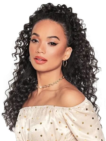 Soft Peruvian Hair Water Curly Ponytail - 18inch