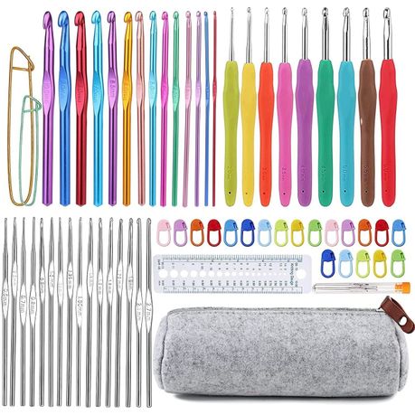 Knitting Valley | 73 Pcs Crochet Kit for Beginners | Video Tutorials | Hook Set | Crochet Hook Set | Crochet Accessories | CR