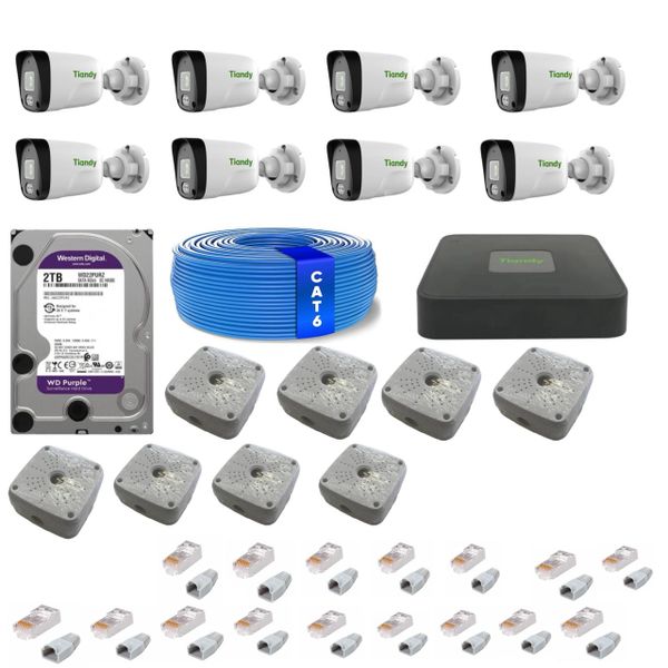 8-Channel Ip Color, CCTV Kit