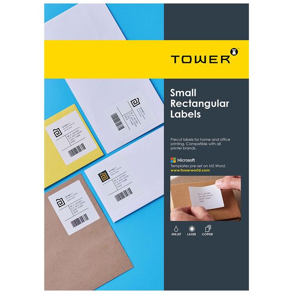 W113 (14up) 38,1 x 99mm A4 Printable Inkjet-Laser Labels (25 Sheets)