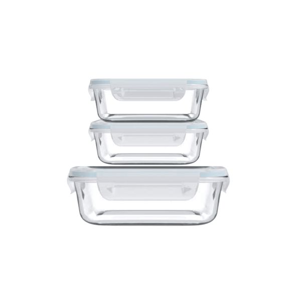 Set of Heat-Resistant Glass Food Containers - Mixed Pack