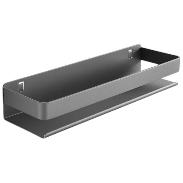 Wall-Mounted Kitchen Storage Rack - 40cm - Silver