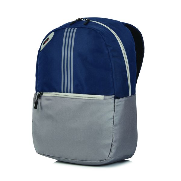 Meeco 2 Tone with stripe backpack BLUE/GREY