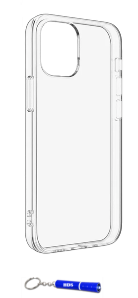 Anti Burst Clear Protective Cover for Iphone 14 max with branded HDS torch