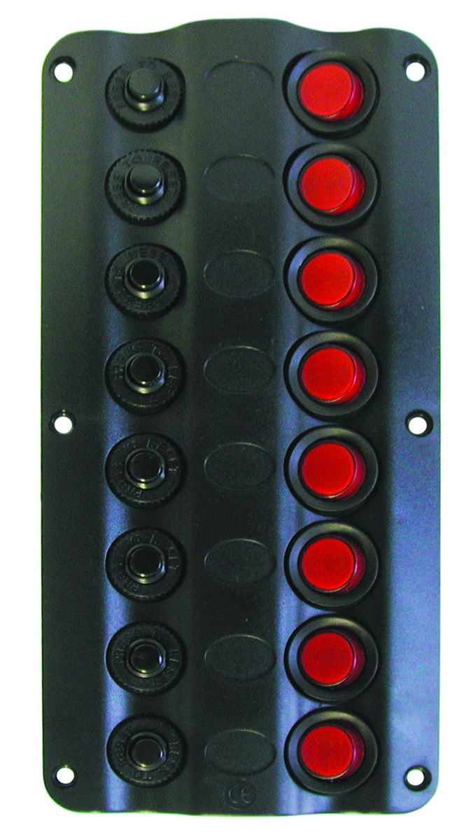 Marine Grade Switch Panel with Circuit Breakers 8 LED Switches Shop