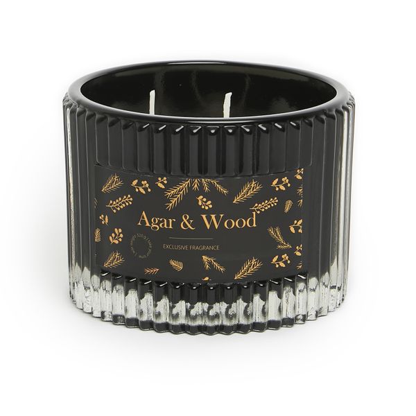 George &amp; Mason - Agar &amp; Wood Scented Candle in Glass Holder