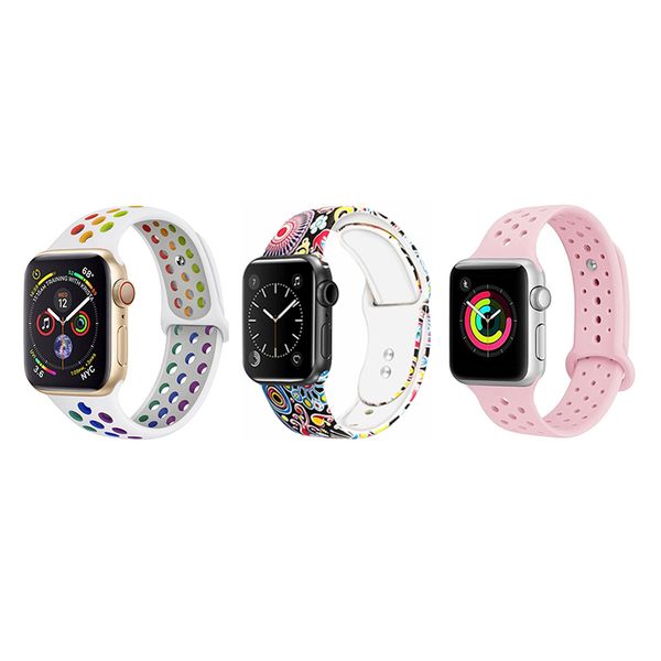 Killer Deals Silicone Strap Compatible with 38/40/41mm Apple Watch (S/M)- 3 Pack Combo