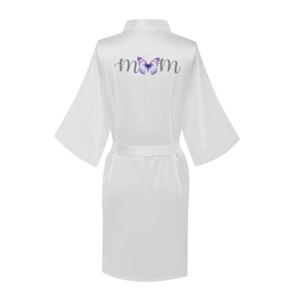 Mom Printed Summer Gown -MOM Purple Butterfly