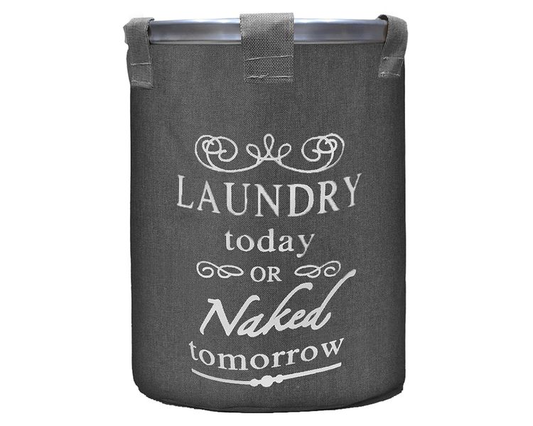 Large Collapsible Easy Storage Laundry Basket With Draw String - Peru Brown