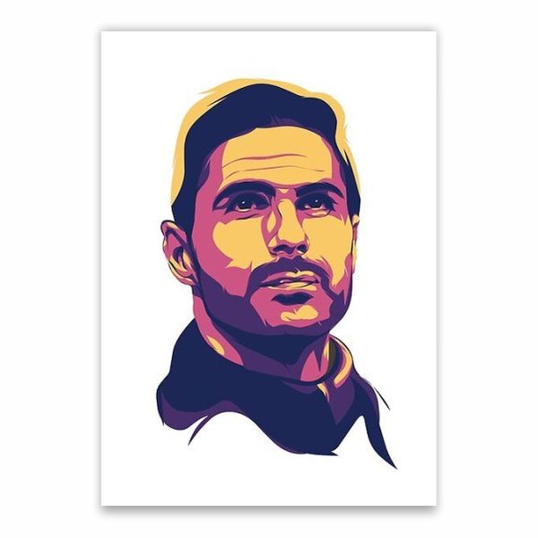 Mikel Arteta Face Poster - A1