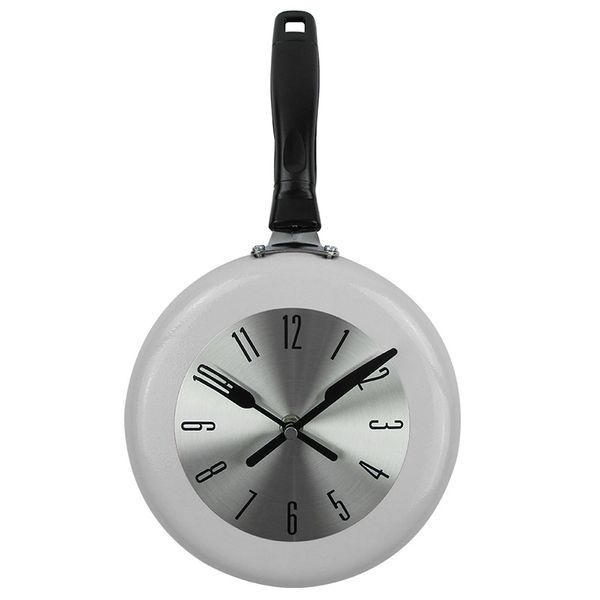 Wall Clock 8 Inch Frying Pan Watch Bedroom Living Room Kitchen Cafe Decor.