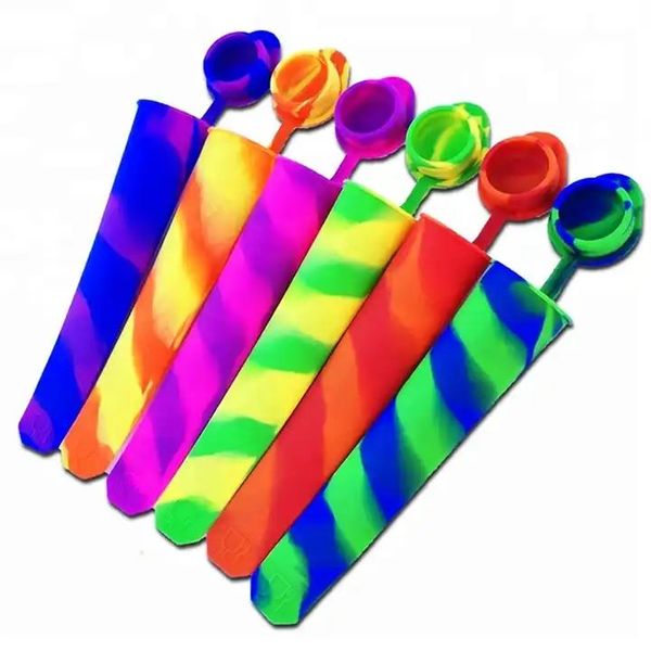 Silicone Ice Lolly Popsicle Mould 6 Set Rainbow Colours Reuseable Gift Star