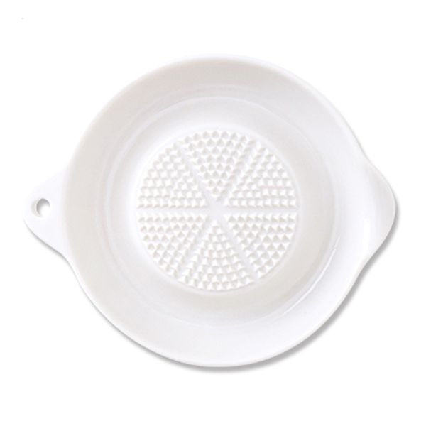 Ceramic Ginger Grater, 4 Inch Small with Non-Slip Bowl for Garlic