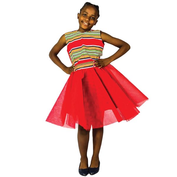 Africa Fashion House afhKids Heritage Red Venda Dress
