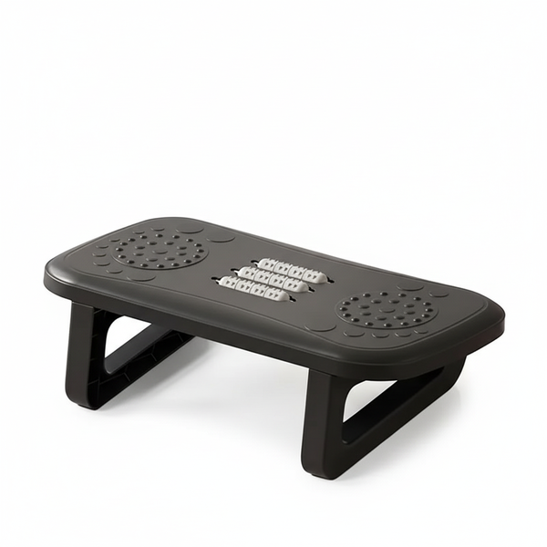 Office Footrest with Soothing Massage - Charcoal Black