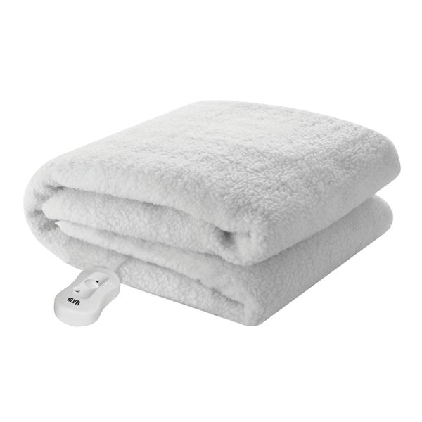 Alva-Single-Sherpa Fleece Electric Blanket-Fitted w/ Elastic 91x188