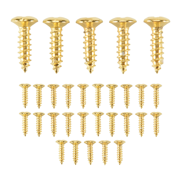 30pcs New Gold Pickguard Screws For / Electric Guitar