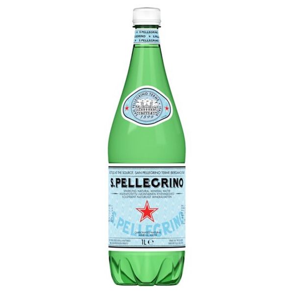 San Pellegrino Sparkling Water - Plastic Bottle - 1Lt - 6 Pack