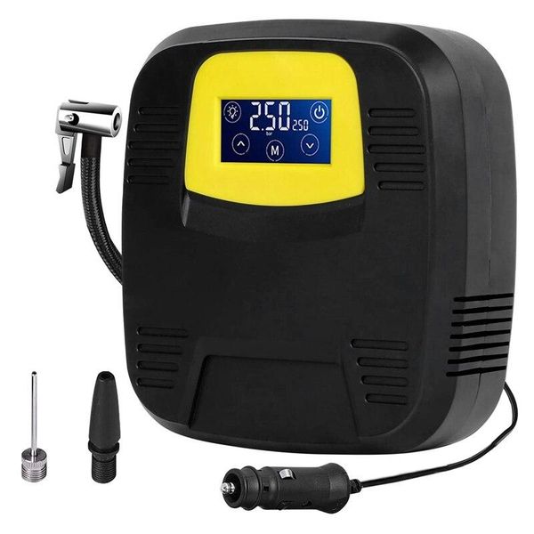 Touchscreen Air Compressor Tire Inflator - Portable DC 12V 120PSI Auto Pump