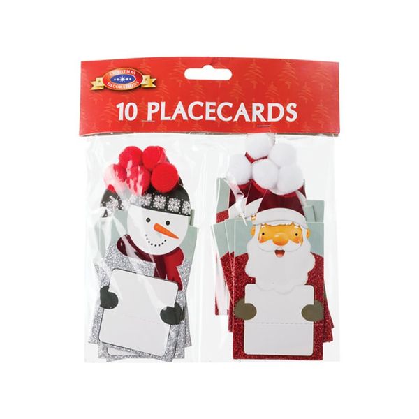 Bulk Pack x 5 Xmas Stationery Place Cards 10pcs Per Pack