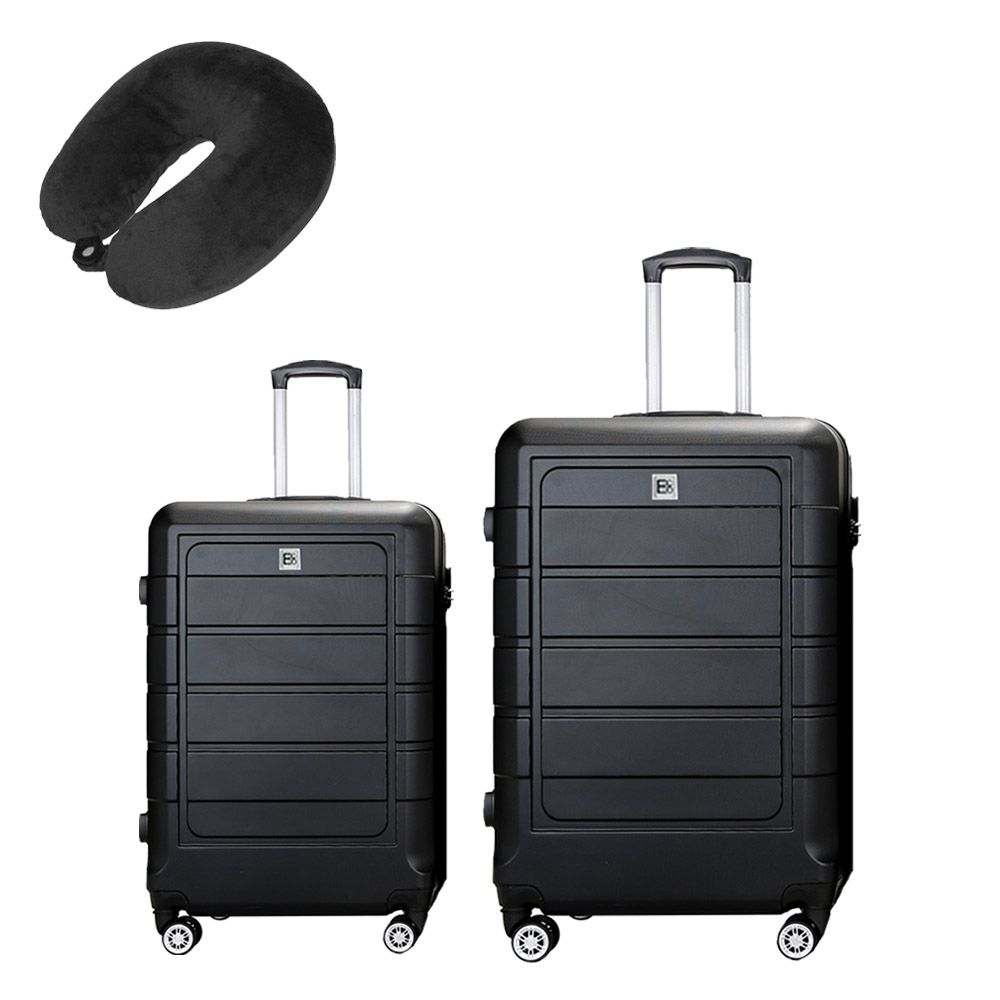 2 Piece Luggage Set includes Travel Neck Pillow black Buy Online in