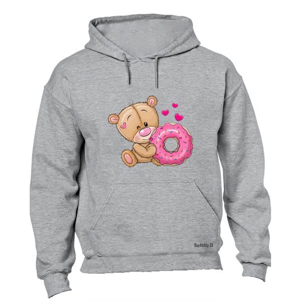 Donut Teddy - Ladies - Hoodie - Grey