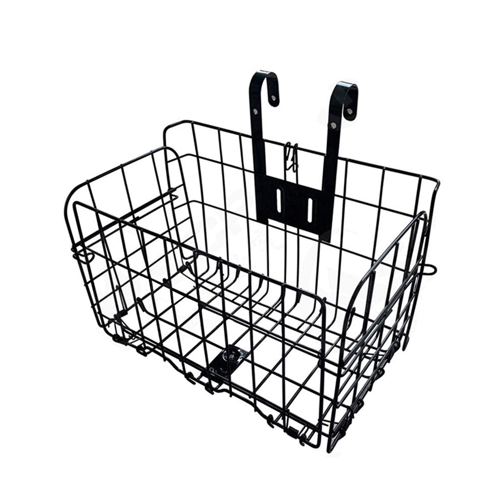 Folding Bike Front Basket FoldUp Detchable Hanging Bike Basket Cargo