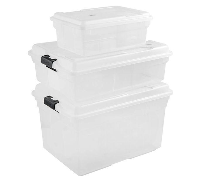 Set of 3 Storage Containers (56L,26L &amp; 11L)