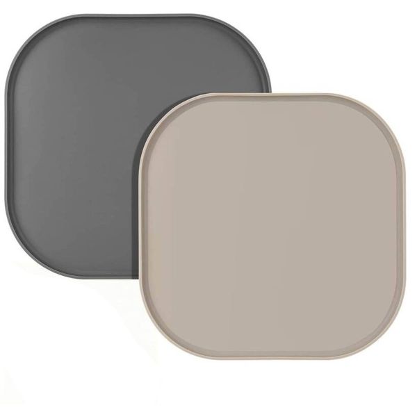 2 Pack Waterproof Silicone Feeding Mat for Dogs and Cats