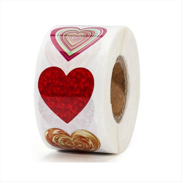 Heart Shape Stickers Valentines Day Wedding Gift Box Bag Decoration