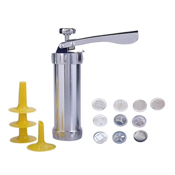 Handheld Stainless Steel Biscuit Decorating Gun With Cookie Mold BA-123