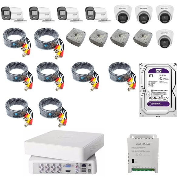 Hikvision 8-Channel Color-Vu CCTV Kit
