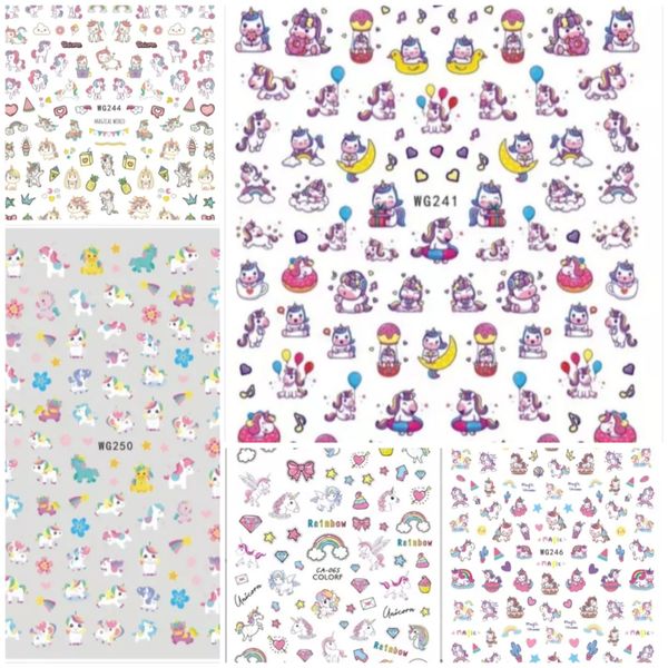 Nail Art Stickers - Self Adhesive Unicorns