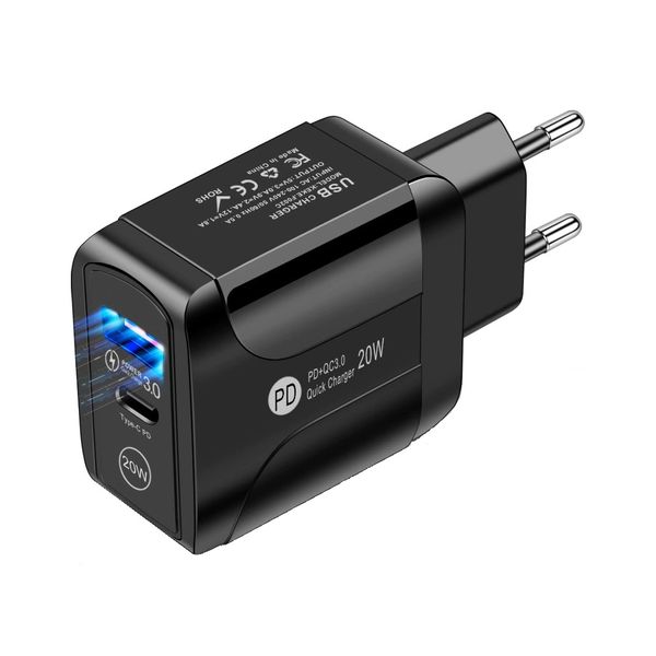 2 in 1 PD 20 W Type C and Fast QC 3.0 Charger