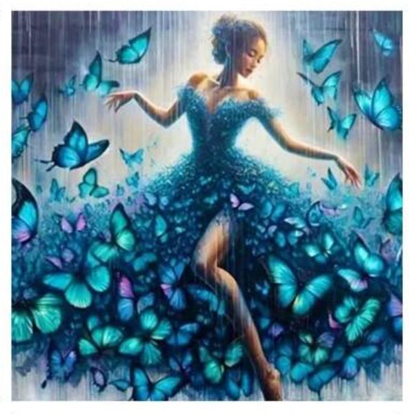 Dancing with Butterflies Paint by Number Kit for Adults/Beginners