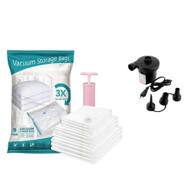 Vacuum Storage Bags with Electrical Air Pump