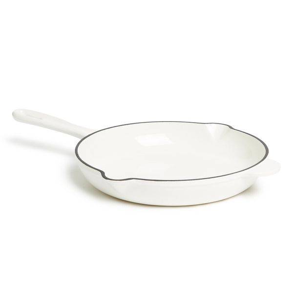George &amp; Mason - 26cm Round Enamel Cast Iron Fry Pan - Cream