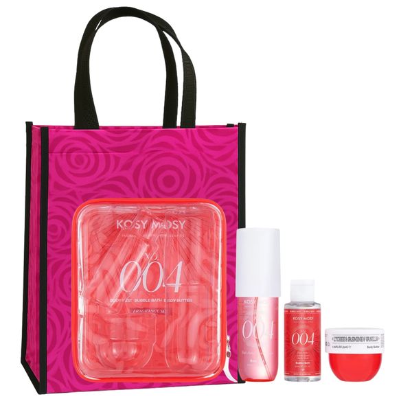 Kosy Mosy - 004 Fruity Travel Body Fragrance Set for Women &amp; Gift Bag COMBO