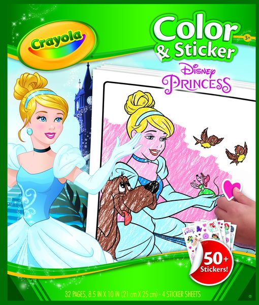 Crayola Colour &amp; Sticker Pad Dis Princes