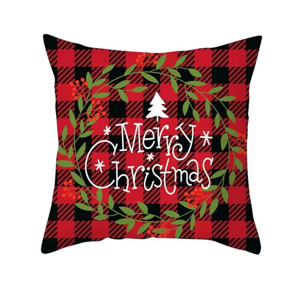 Plaid Christmas Plush Luxury Continental Scatter Cushion Cover 60cmX60cm