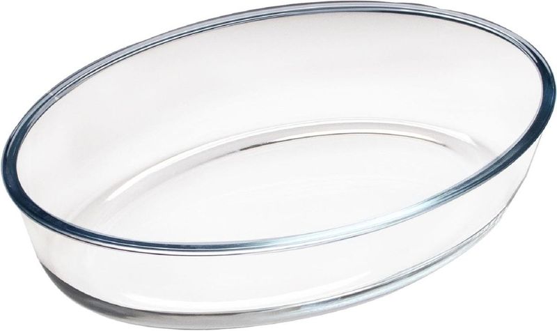 Oval Clear Glass Baking Tray