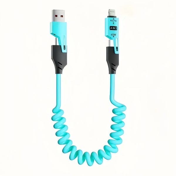 4 In 1 Multi Connected USB,Type-C,Ligntning Fast Charging Data Cable