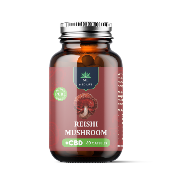 Medlife Reishi Mushroom 1000mg with CBD - 60 Capsules