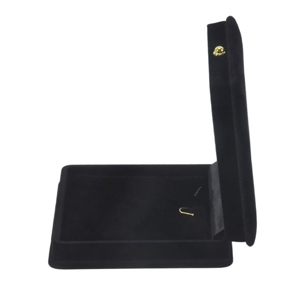 1 x Velvet Necklace Chain Jewelry Display Storage Box Gift -Black