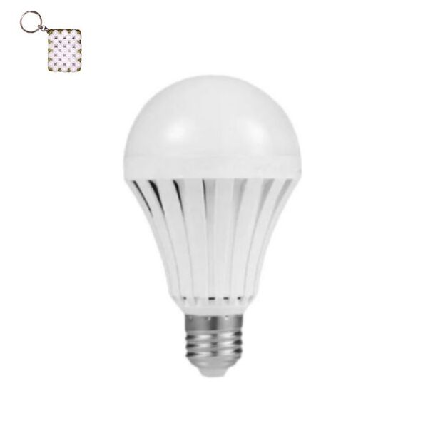 ZYF-YJ01-12W White LED Intelligent E27 Rechargeable Bulb And A Keyholder