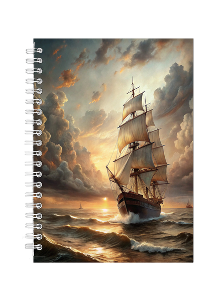 Ocean Sailing Boat Gift Idea Writing Book Notepad Notebook A4 504