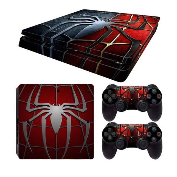 PS4 Slim Console Spider Men Skin Decal Vinal Sticker 2 Controller Skins