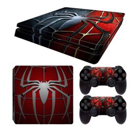 PS4 Slim Console Spider Men Skin Decal Vinal Sticker 2 Controller Skins ...